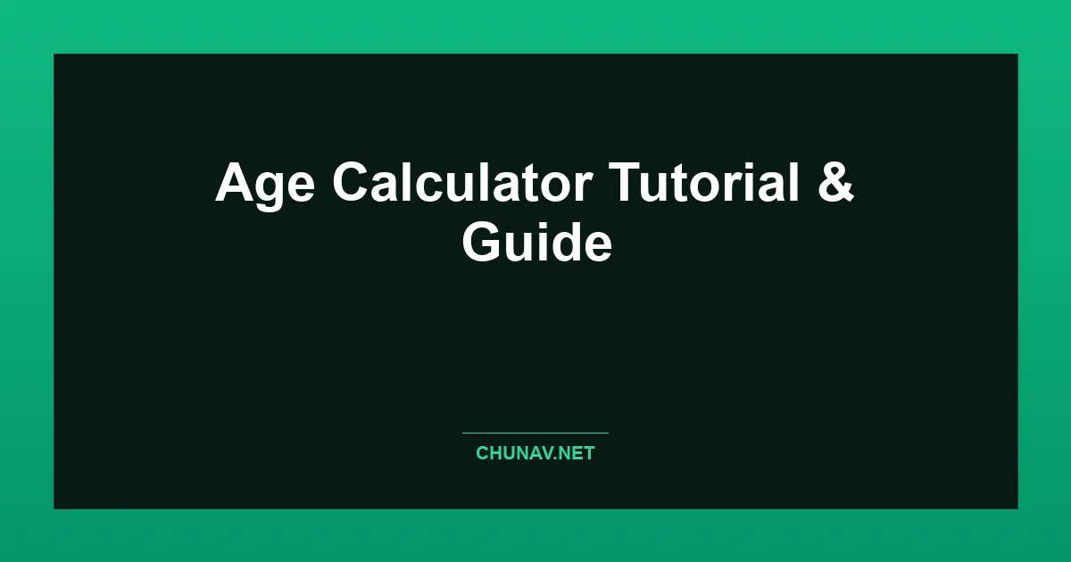 Age Calculator Thumbnail