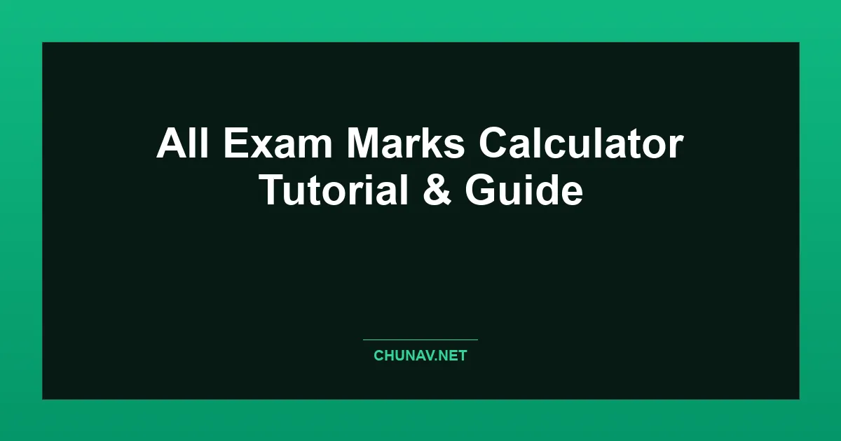 All Exam Marks Calculator Thumbnail