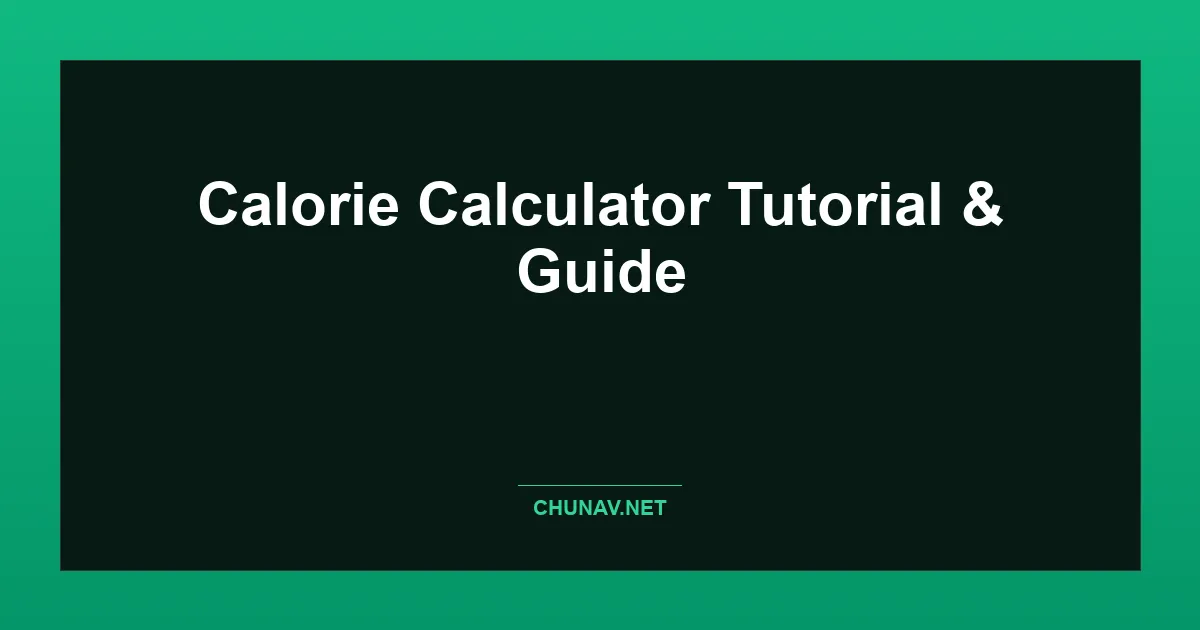 Calorie Calculator Thumbnail