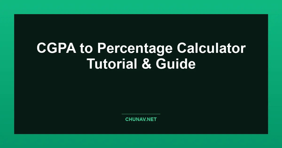 CGPA to Percentage Calculator Thumbnail
