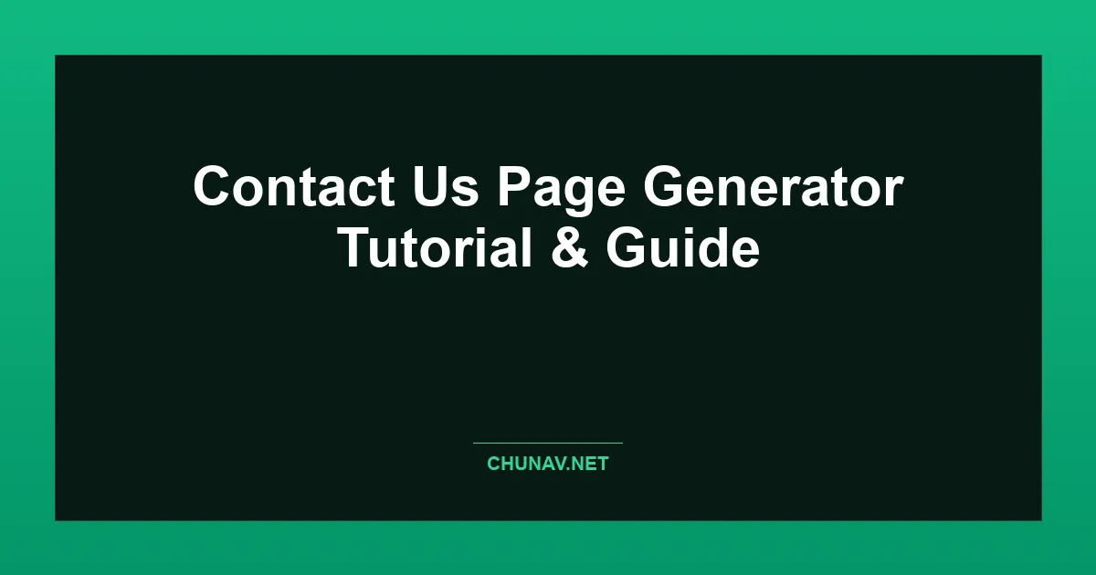 Contact Us Page Generator Thumbnail