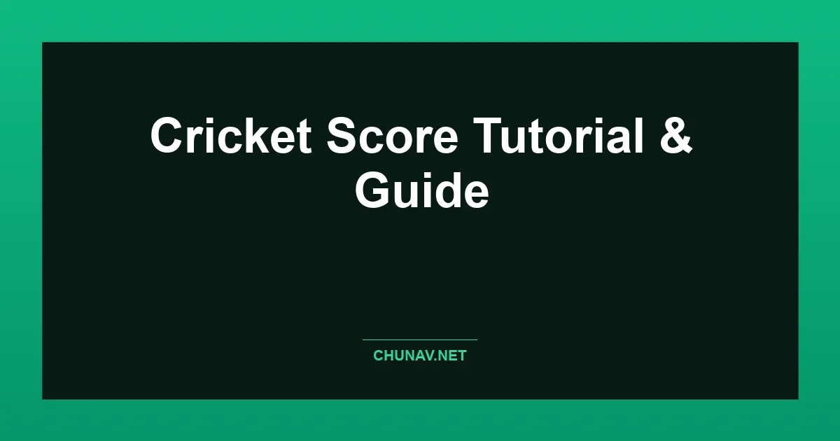 Cricket Score Thumbnail