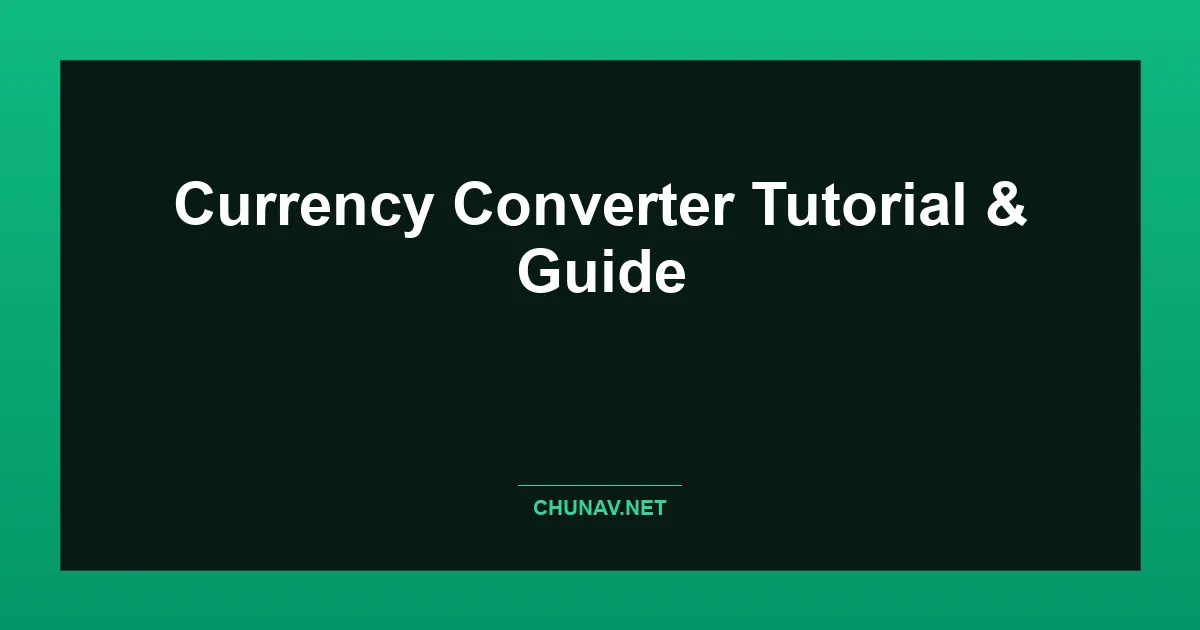 Currency Converter Thumbnail
