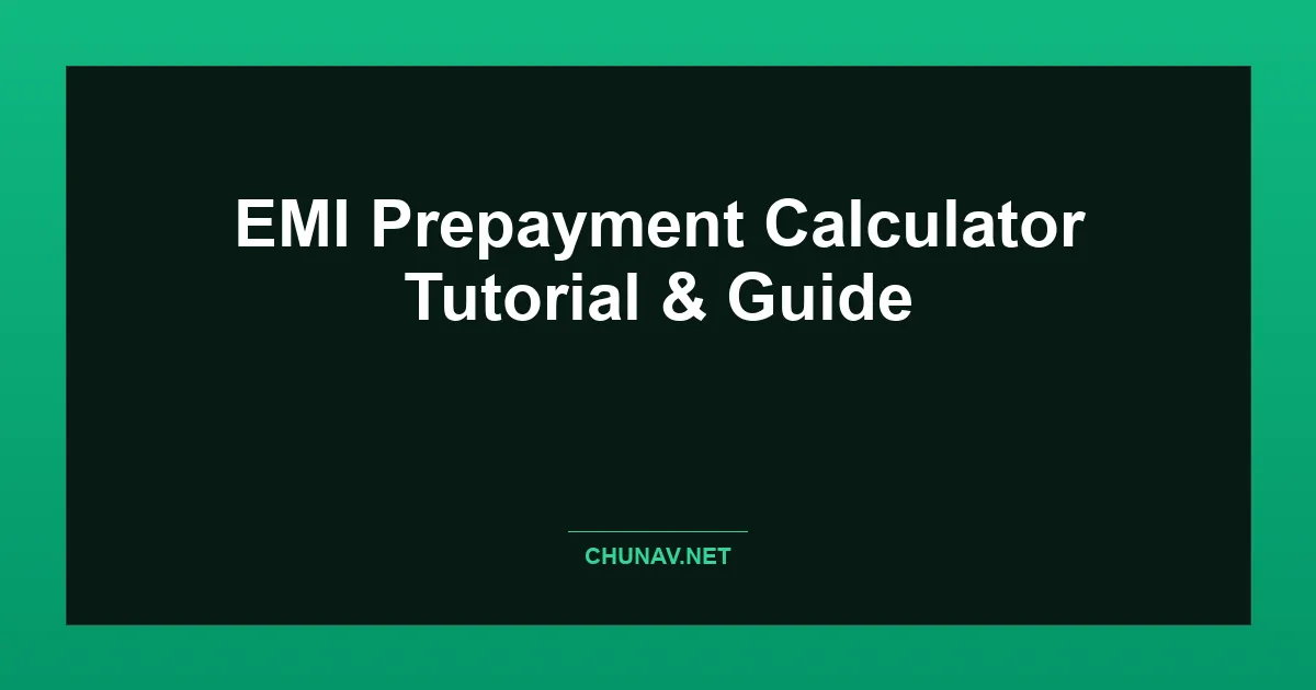 EMI Prepayment Calculator Thumbnail