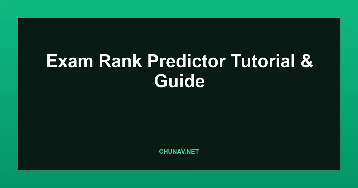 Exam Rank Predictor Thumbnail