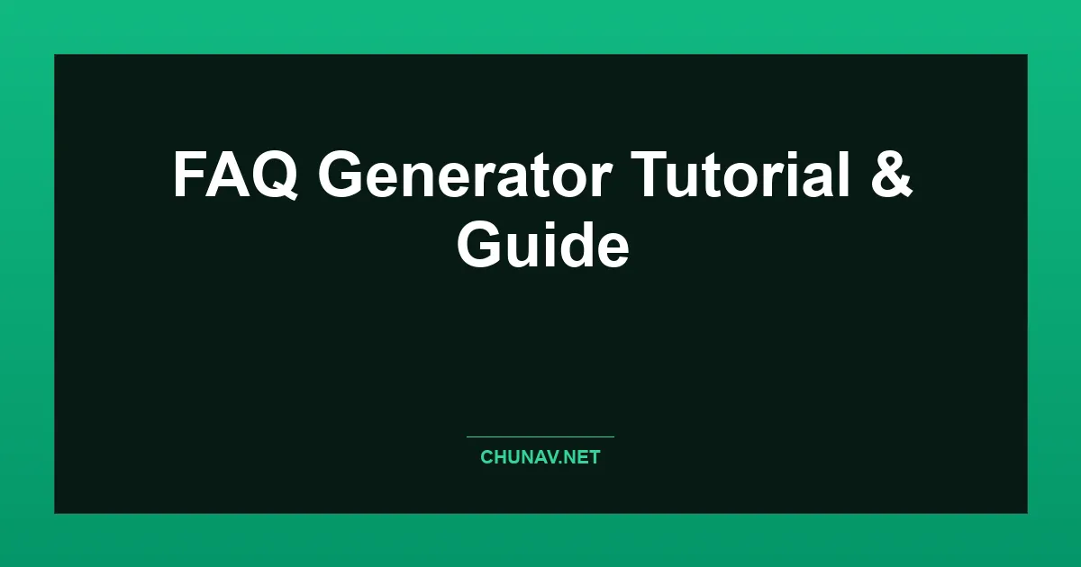 FAQ Generator Thumbnail