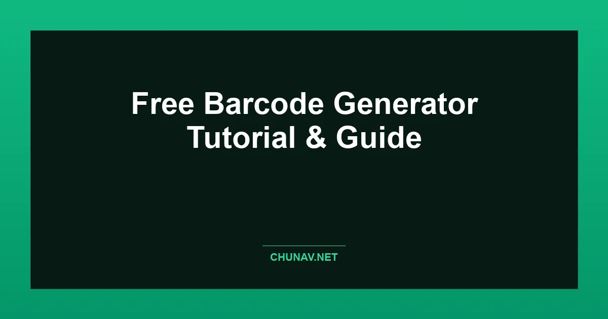 Free Barcode Generator Thumbnail
