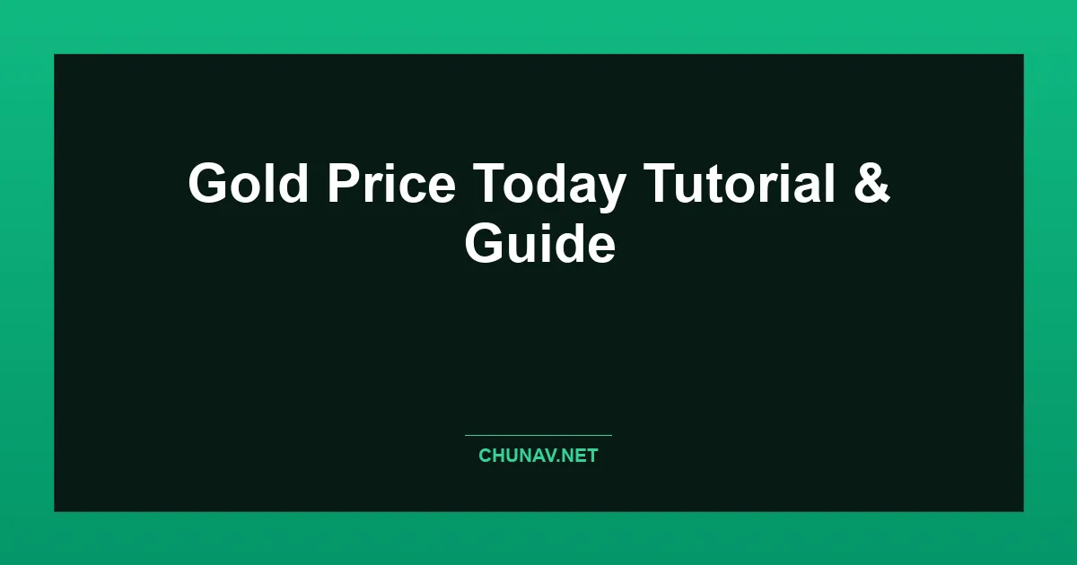 Gold Price Today Thumbnail