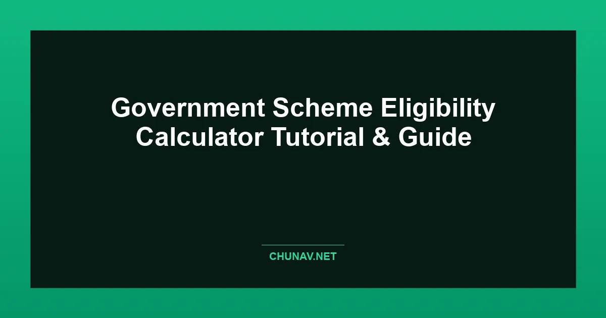 Government Scheme Eligibility Calculator Thumbnail