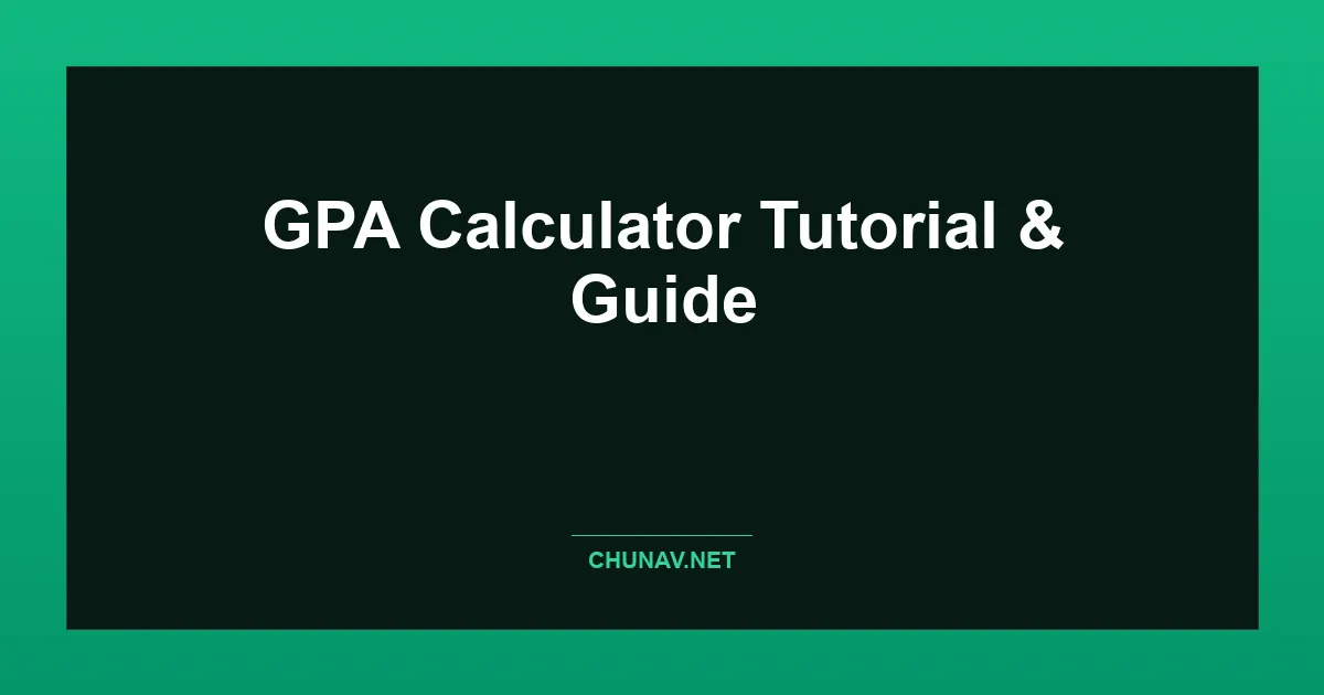 GPA Calculator Thumbnail