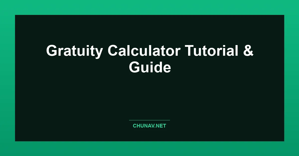 Gratuity Calculator Thumbnail