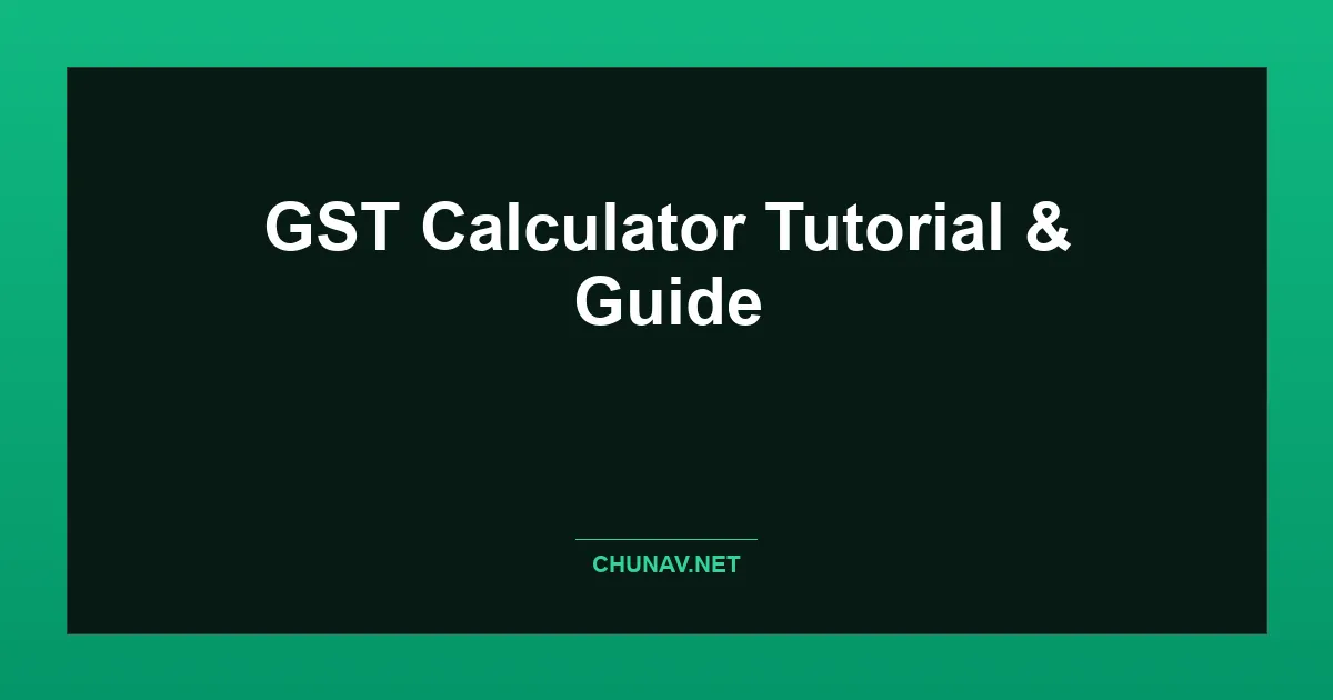 GST Calculator Thumbnail