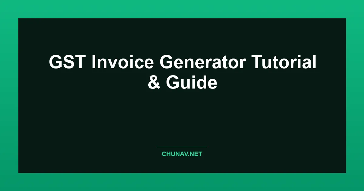 GST Invoice Generator Thumbnail