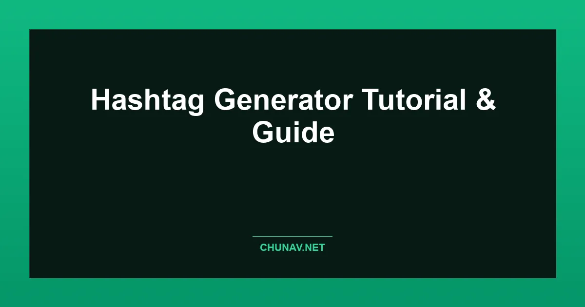 Hashtag Generator Thumbnail