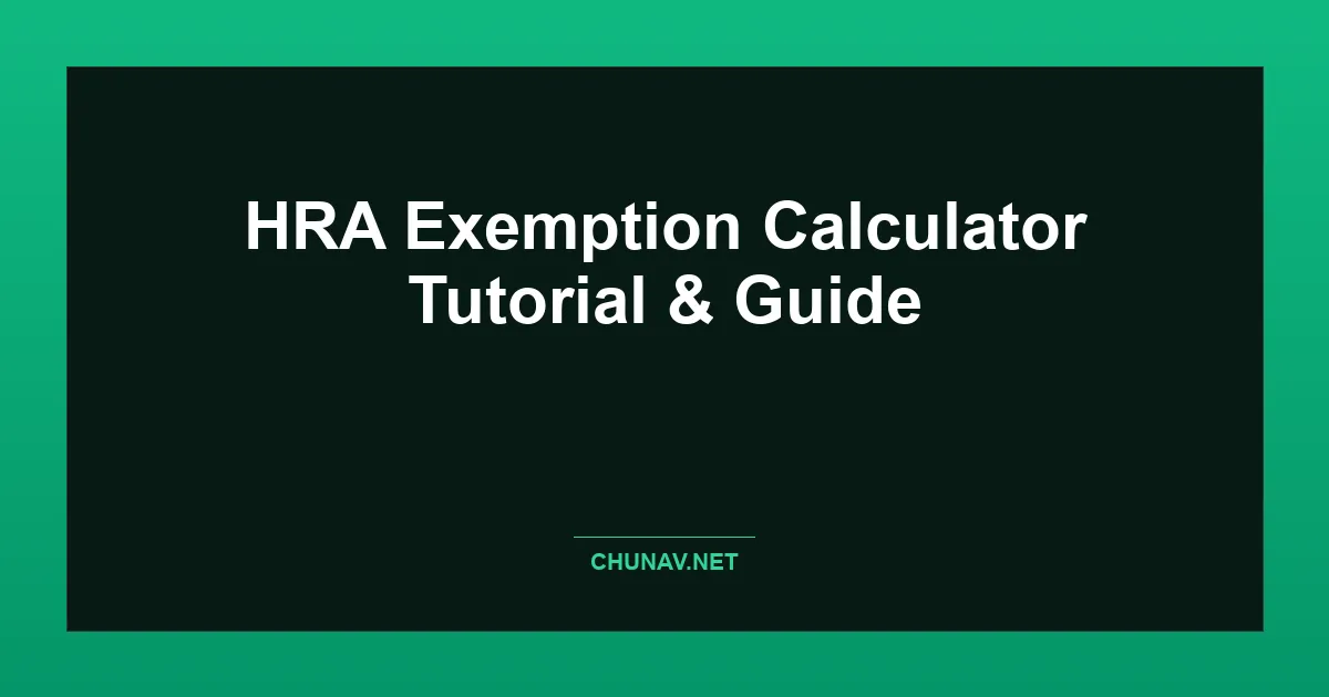 HRA Exemption Calculator Thumbnail