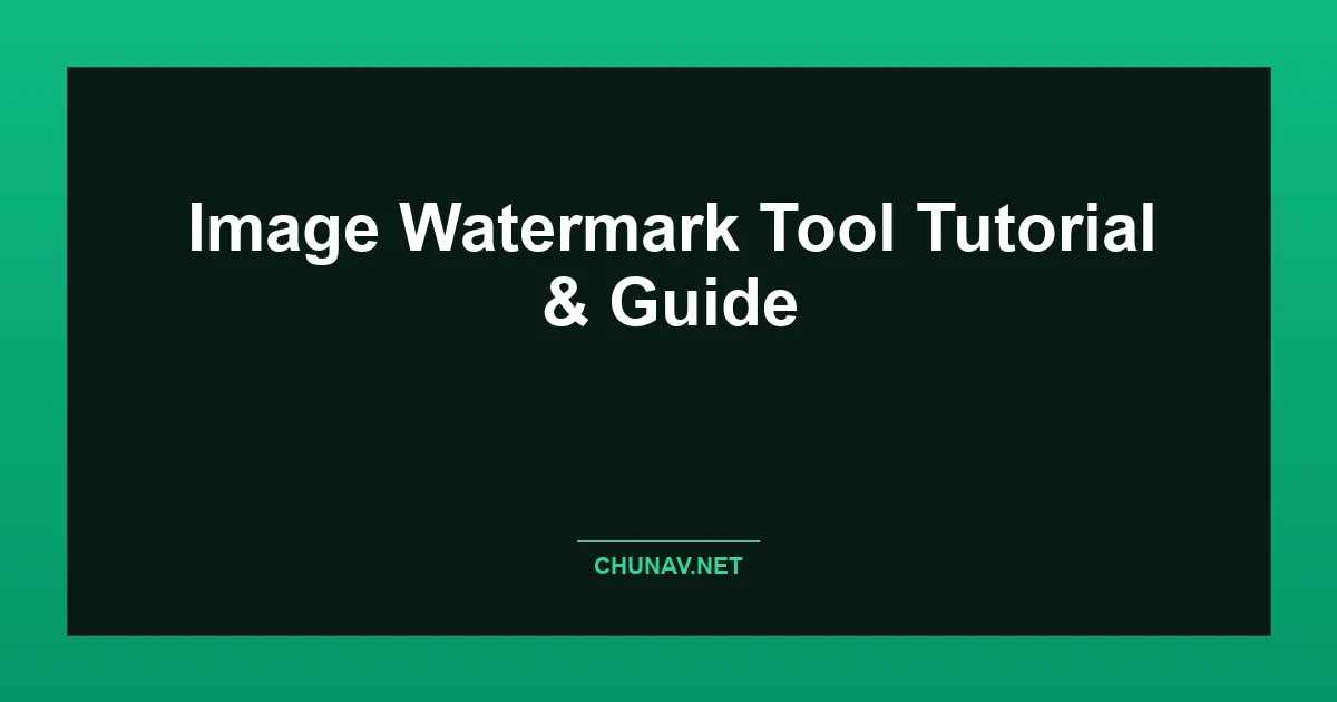 Image Watermark Tool Thumbnail