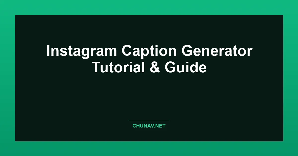 Instagram Caption Generator Thumbnail