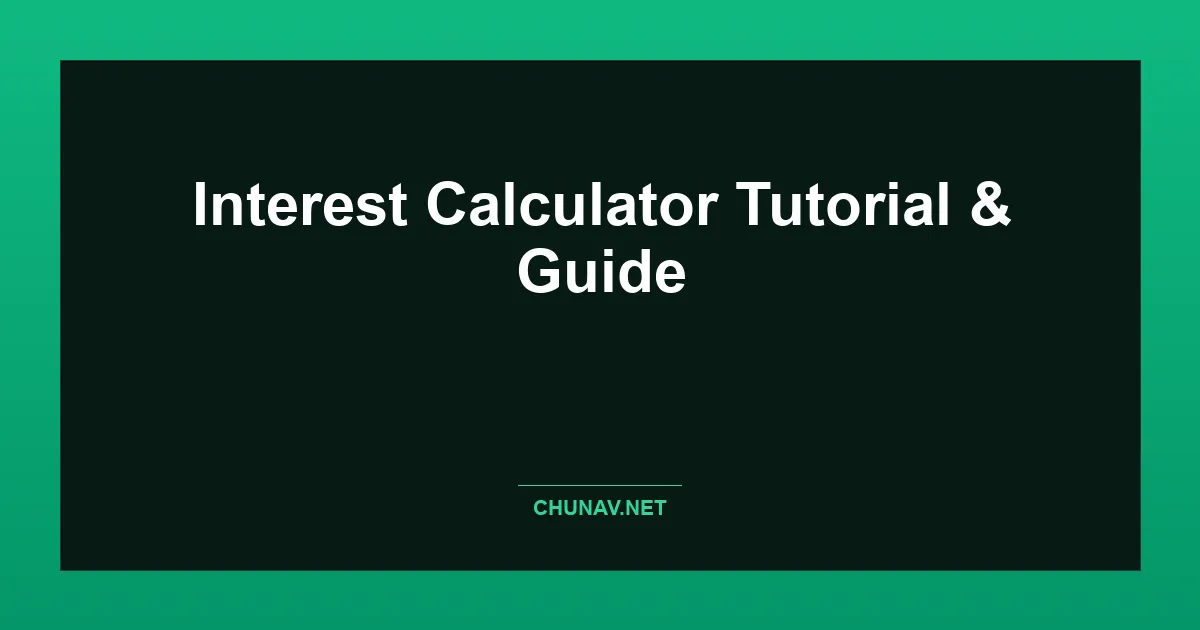 Interest Calculator Thumbnail