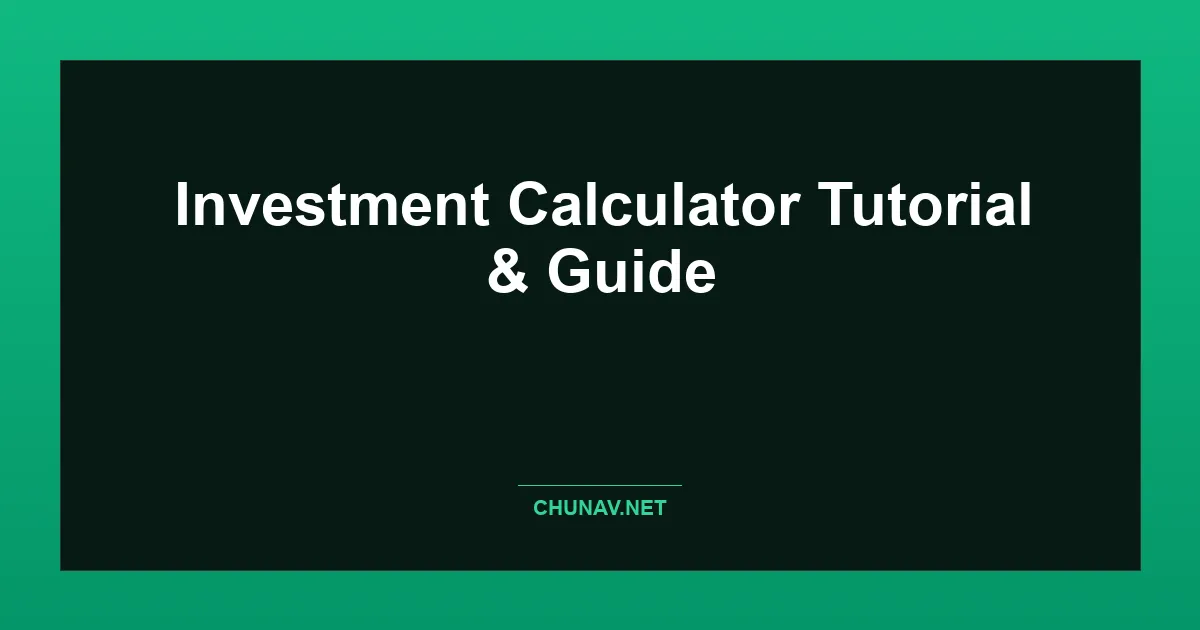 Investment Calculator Thumbnail