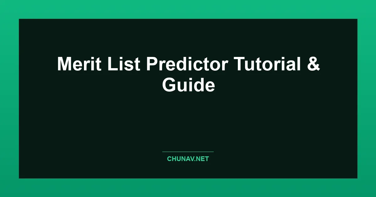 Merit List Predictor Thumbnail