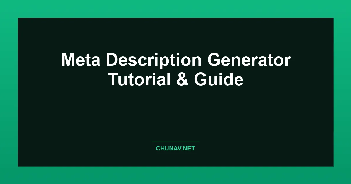 Meta Description Generator Thumbnail