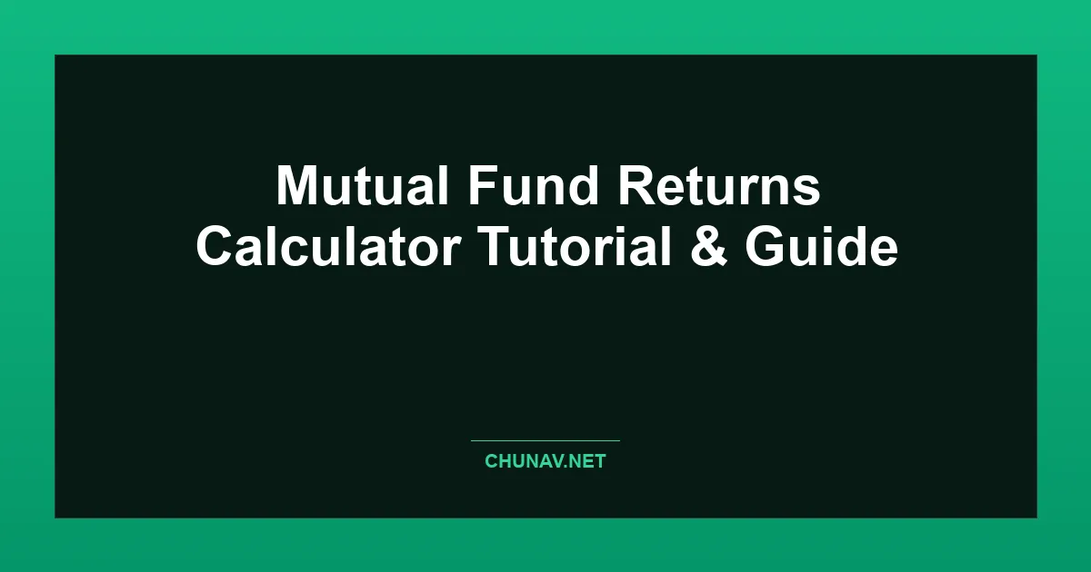 Mutual Fund Returns Calculator Thumbnail