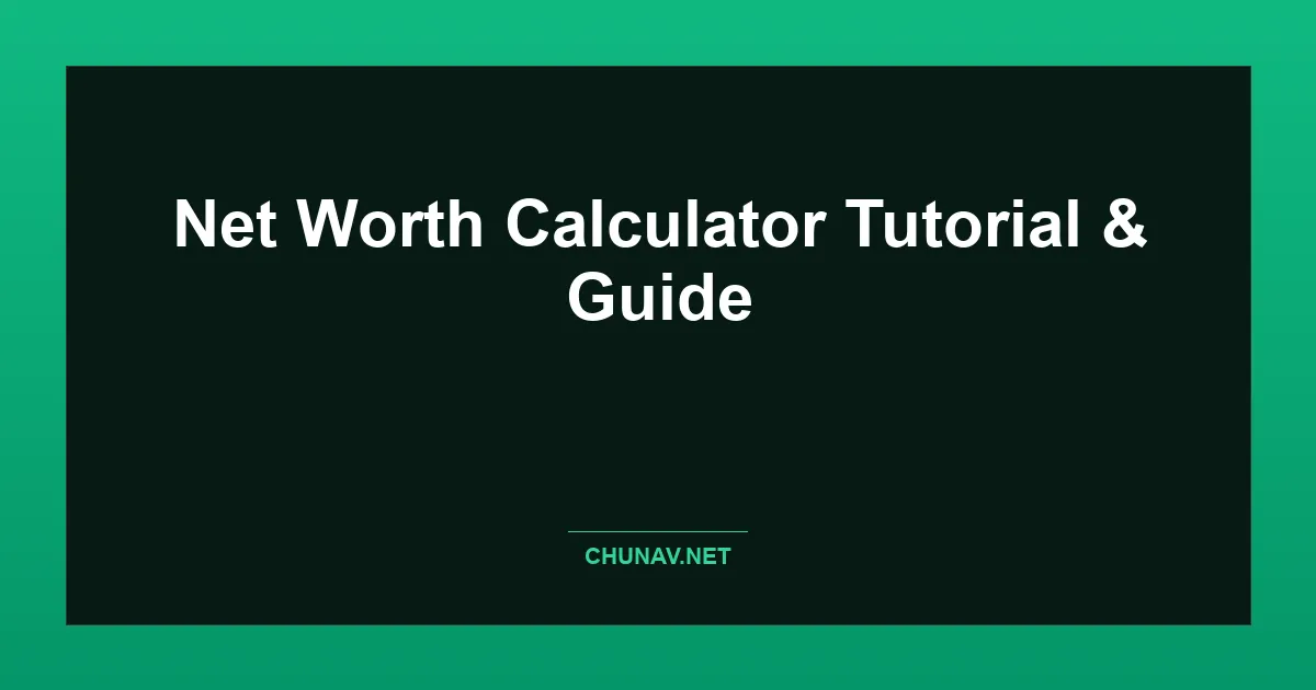 Net Worth Calculator Thumbnail