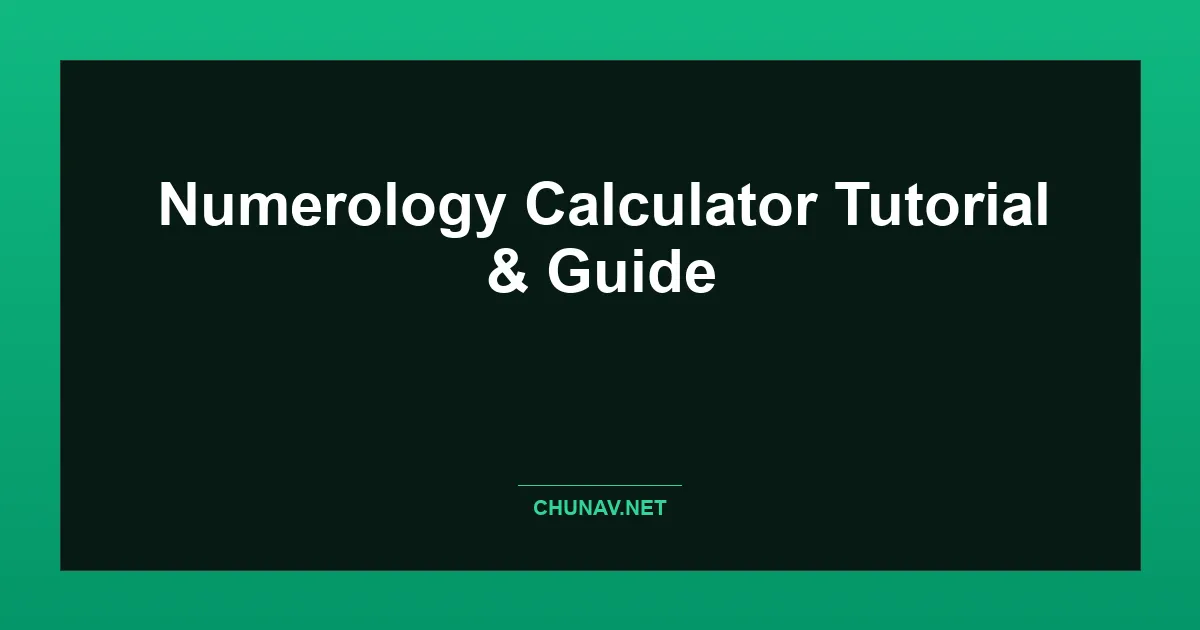 Numerology Calculator Thumbnail