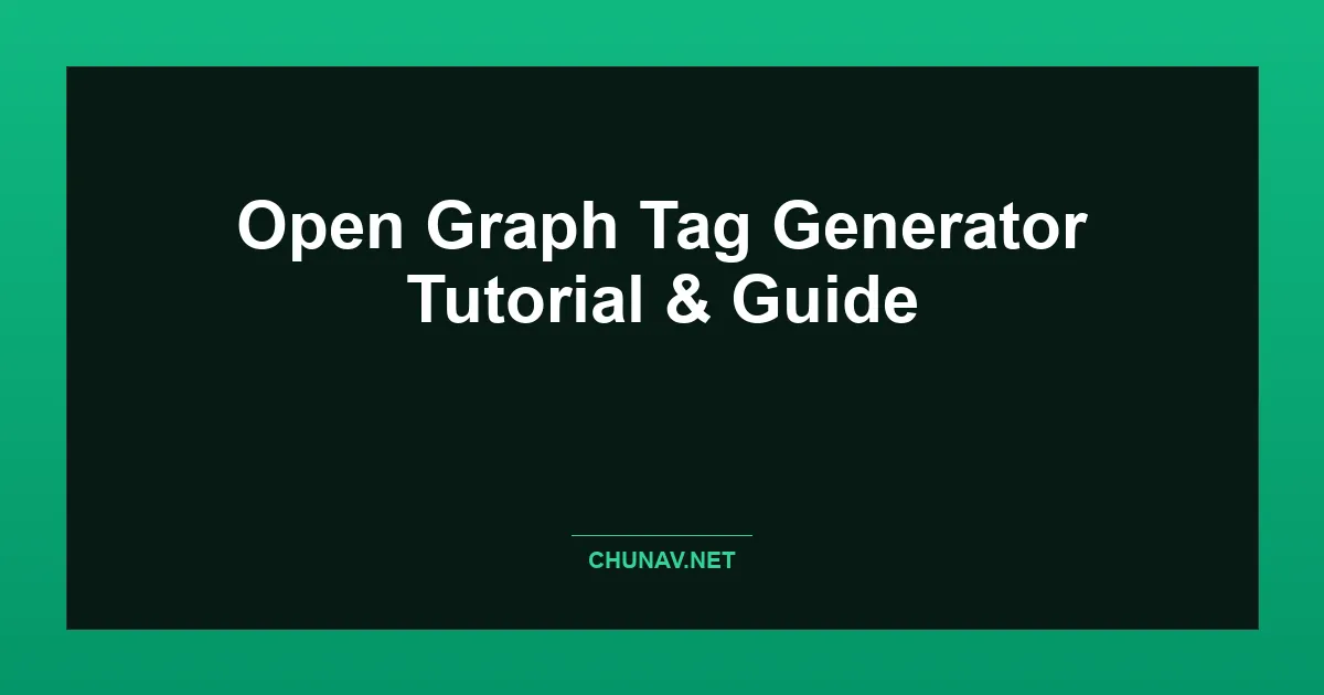 Open Graph Tag Generator Thumbnail