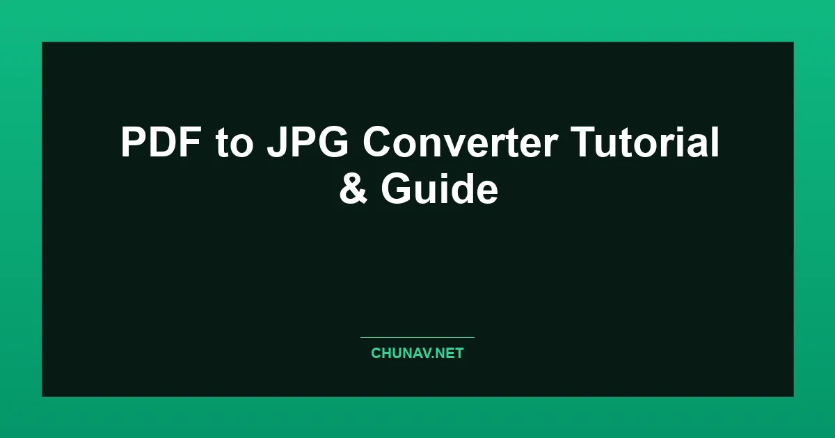PDF to JPG Converter Thumbnail