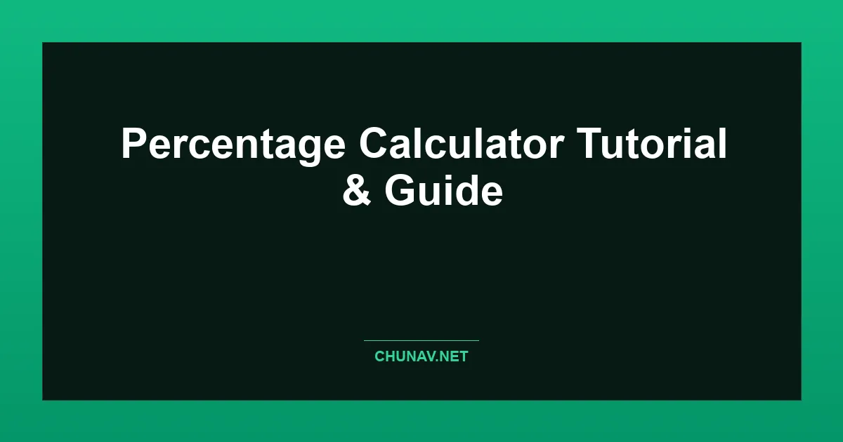 Percentage Calculator Thumbnail