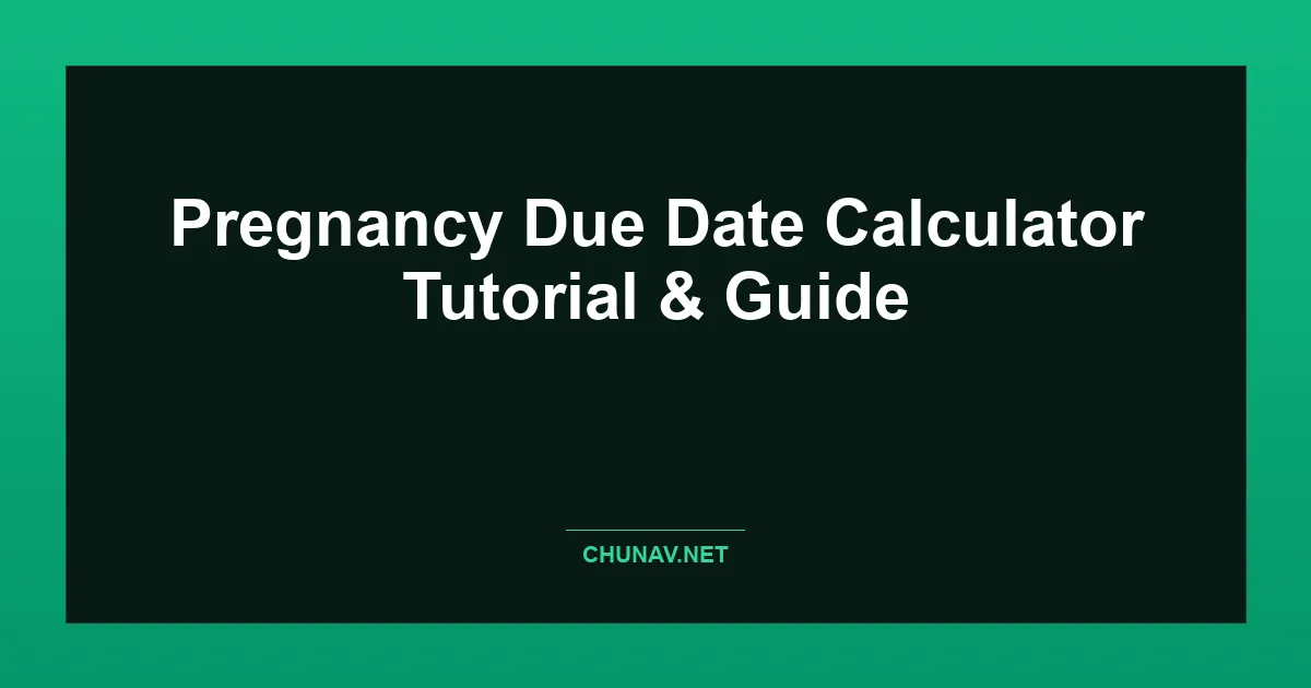 Pregnancy Due Date Calculator Thumbnail