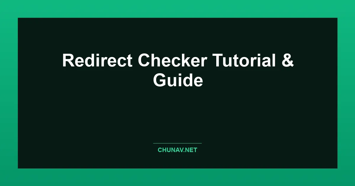 Redirect Checker Thumbnail