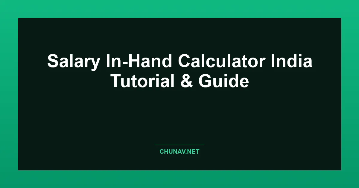 Salary In-Hand Calculator India Thumbnail