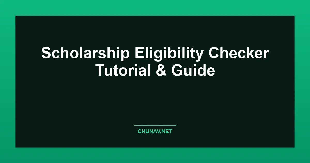 Scholarship Eligibility Checker Thumbnail
