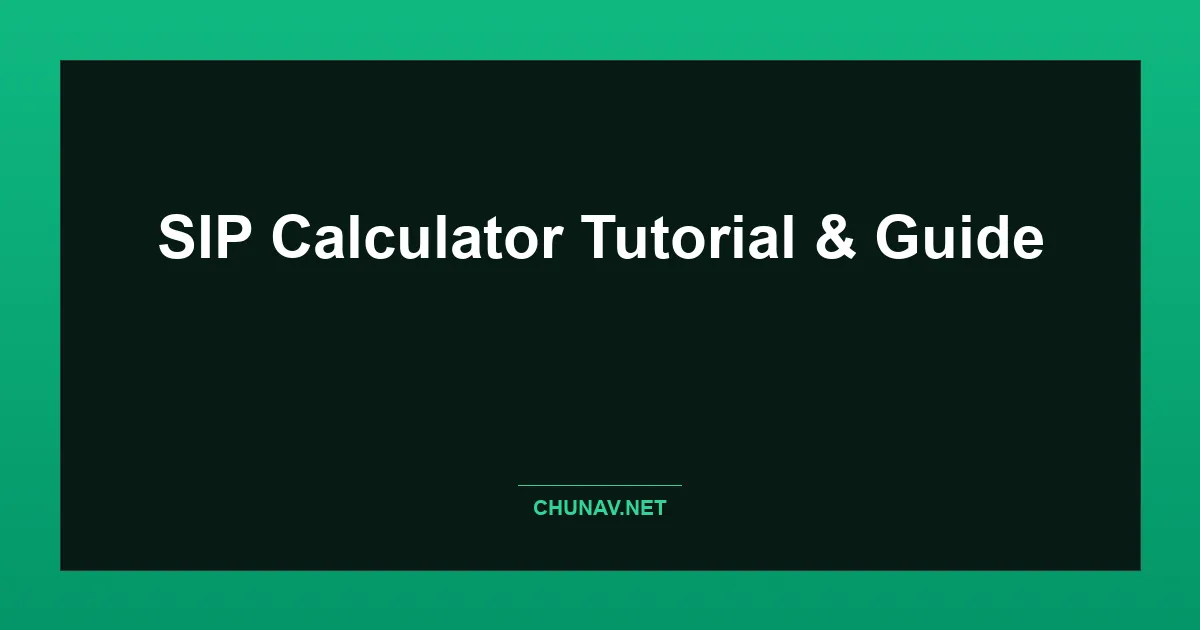SIP Calculator Thumbnail