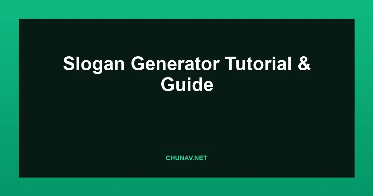 Slogan Generator Thumbnail