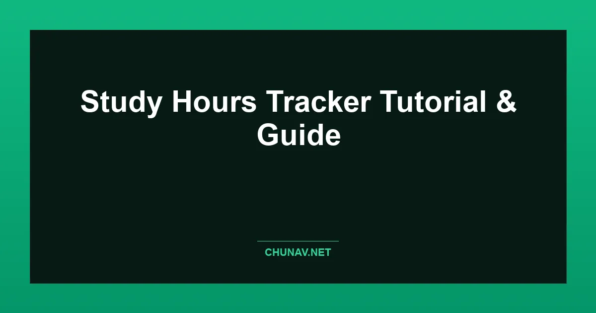 Study Hours Tracker Thumbnail
