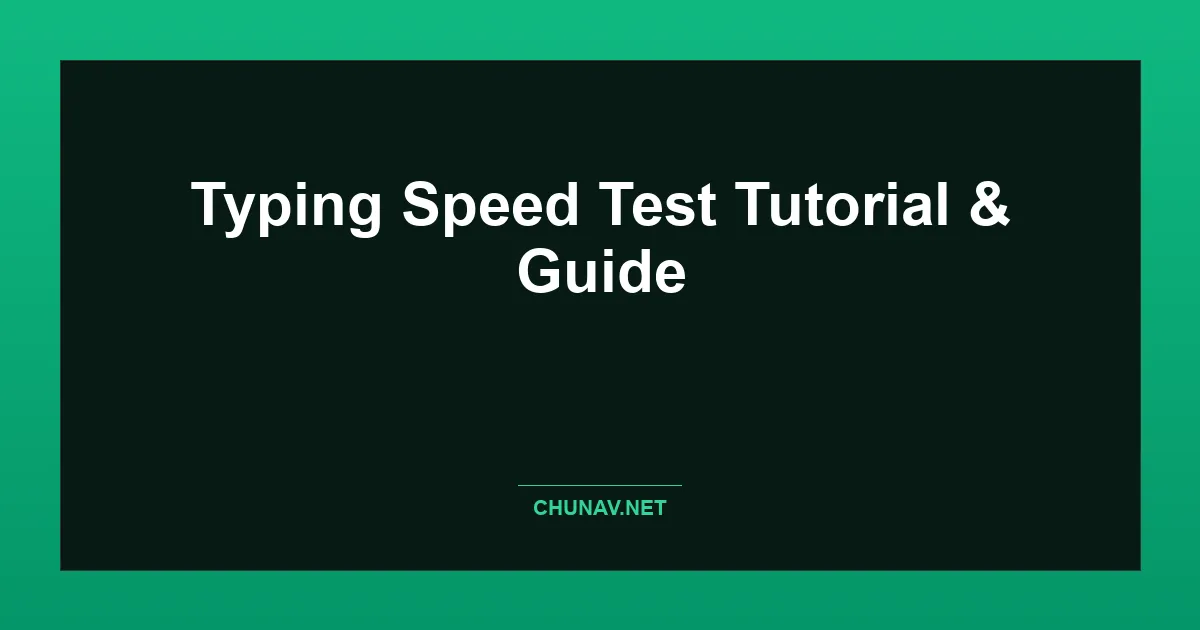 Typing Speed Test Thumbnail