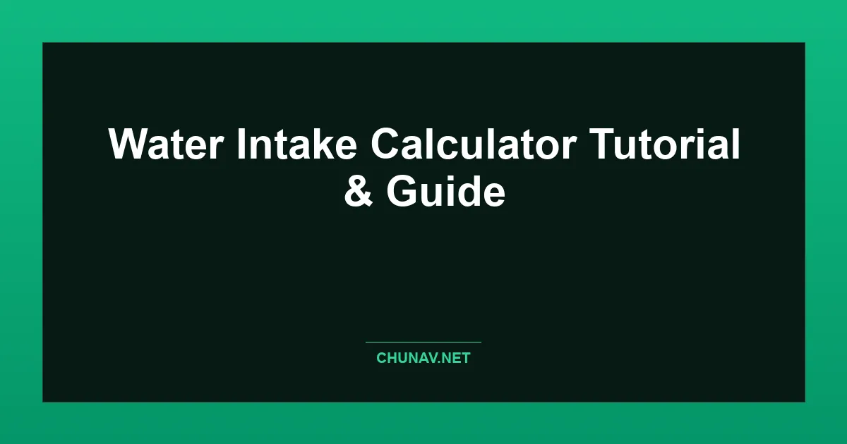 Water Intake Calculator Thumbnail