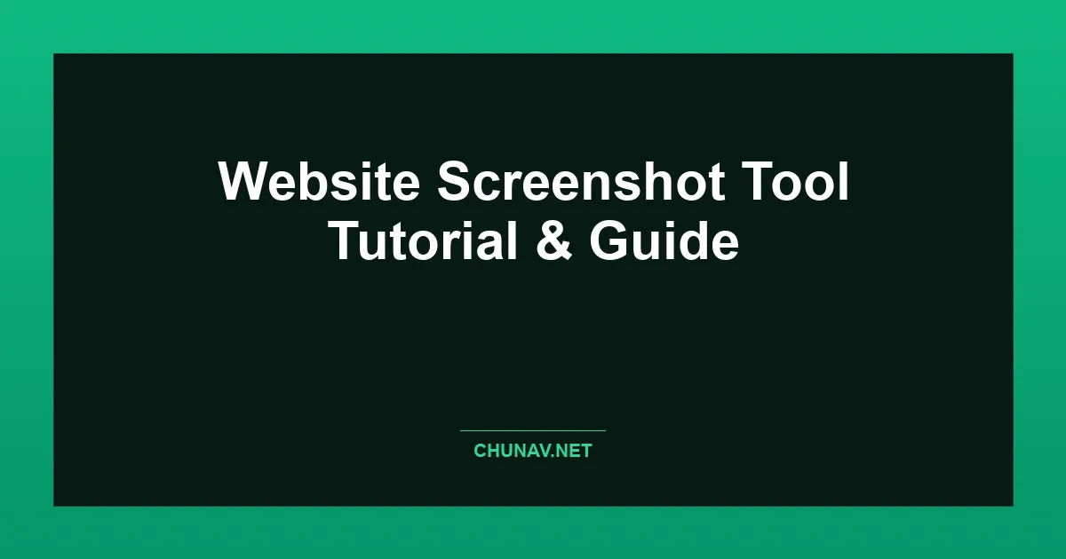 Website Screenshot Tool Thumbnail