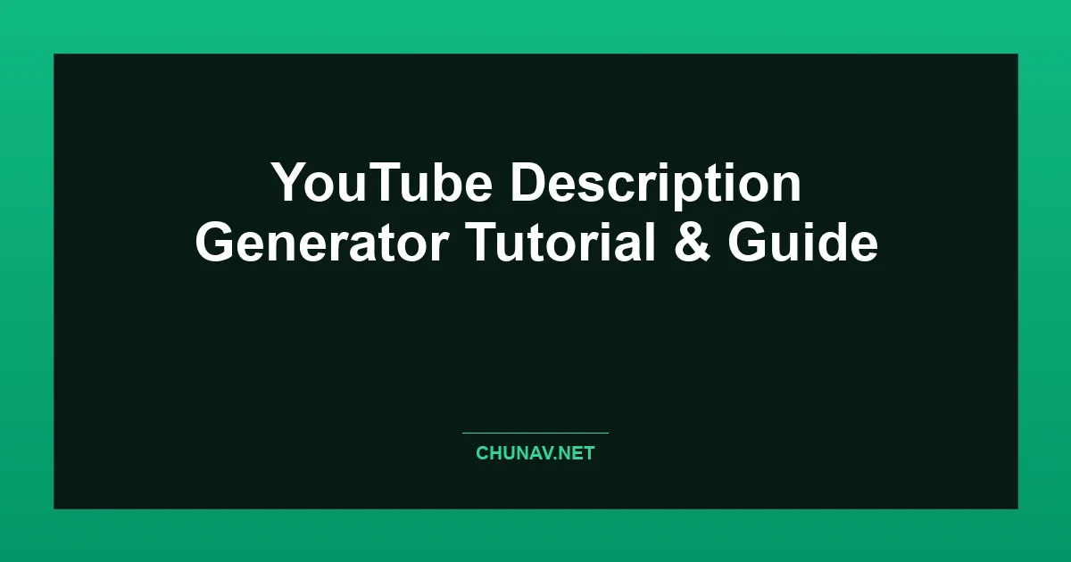 YouTube Description Generator Thumbnail