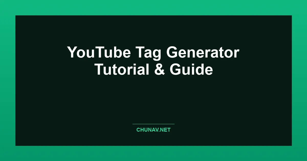 YouTube Tag Generator Thumbnail